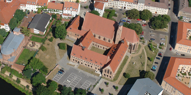 Luftaufnahme des Archäologischen Landesmuseums in Brandenburg