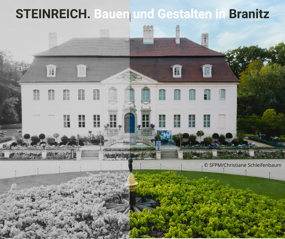 Grafik zeigt das Schloss im Park Branitz