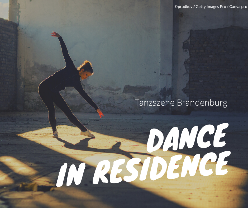 Grafik einer Tänzerin zum Dance-in Residence Brandenburg