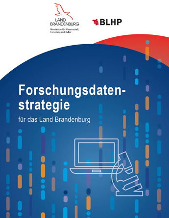 Zu sehen ist das Titelbild der Broschüre der Forschungsdatenstrategie