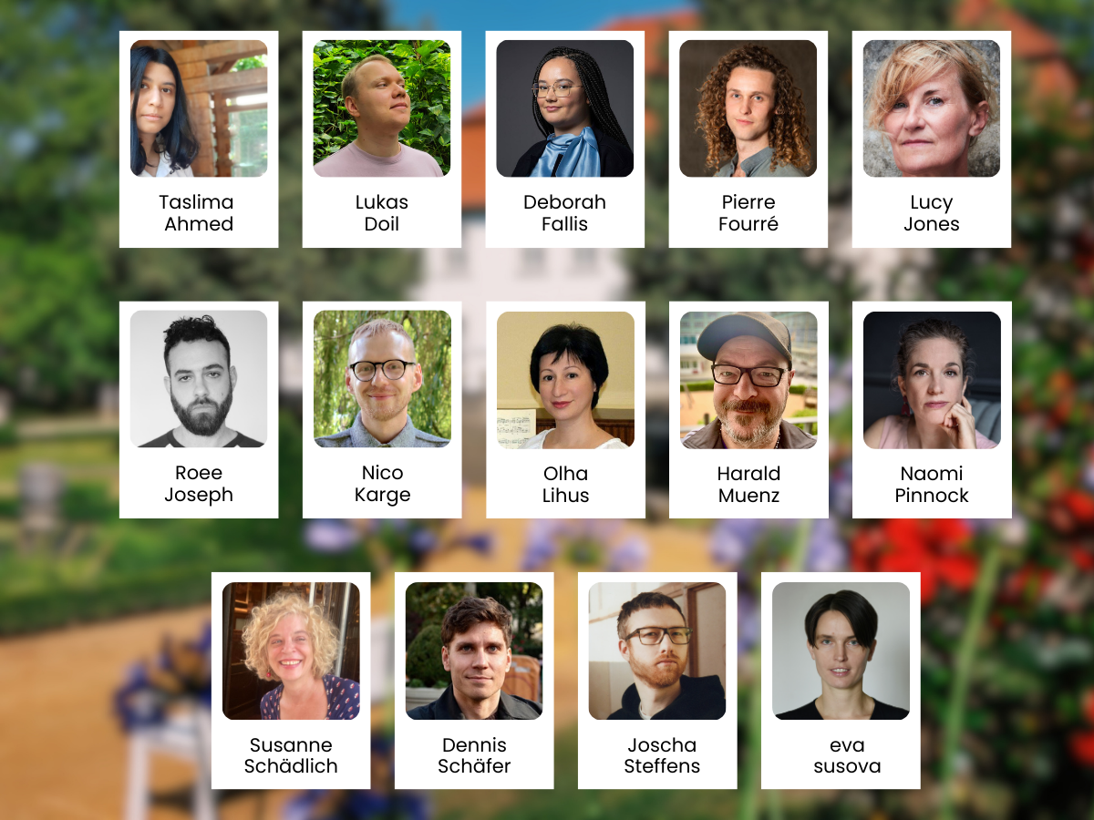 Gezeigt werden die Porträts aller 14 Stipendiatinnen und Stipendiaten