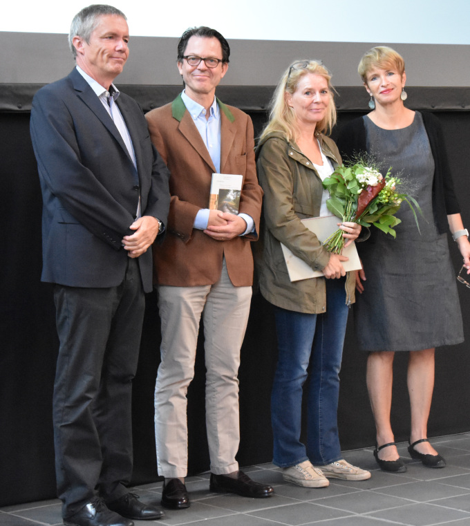 Maria von Borcke mit Ministerin Martina Münch und Thomas Drachenberg